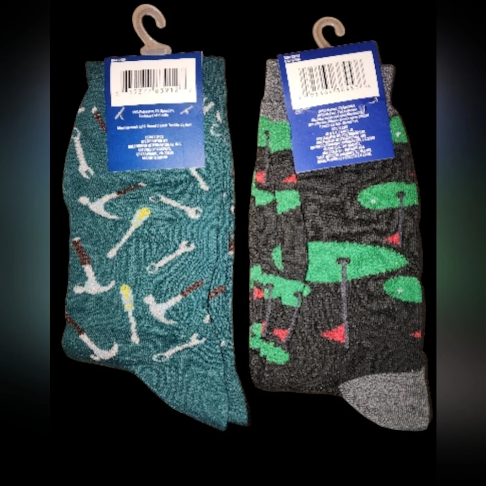 Men's Patterned Socks - Tools And Golf